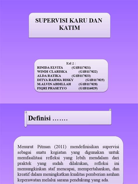 Supervisi Karu Dan Katim Kel 2 Pdf