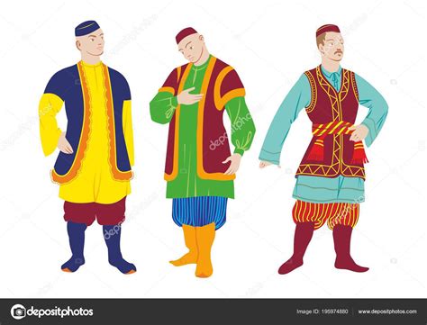 Tatar folk costume, clothing Stock Vector Image by ©Besdel #195974880