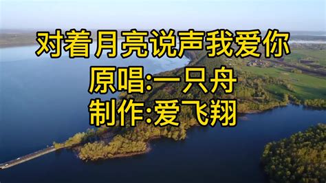 一只舟一首《对着月亮说声我爱你》月下我慢慢的读你，静静的想你哔哩哔哩bilibili