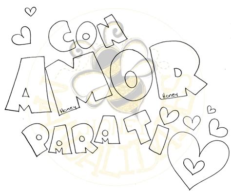 Molde Con Amor Para Ti Plantilla Patron Moldes De Letras Timoteo