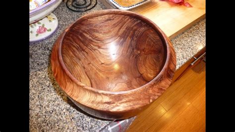 Wood Turning With Naked Turner 10 Inch Pecan Salad Bowl YouTube