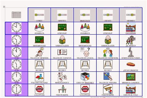 Horario Con Pictogramas Infoupdate Org