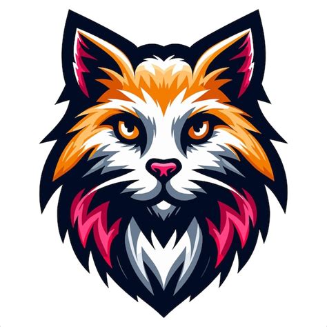 Logo De La Mascotte à Tête De Chat Vecteur Premium