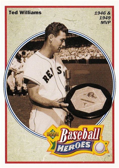 1992 Upper Deck Baseball Heroes Ted Williams 31 Ted Williams