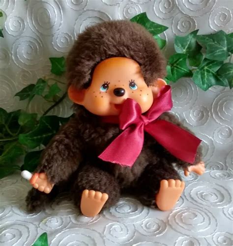 MONCHHICHI JUNGE ROTE Schleife blaue Augen Vintage Boy Blue Eyes RAR ...