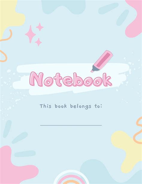 Free Printable Aesthetic Notebook Cover Templates Canva, 44% OFF