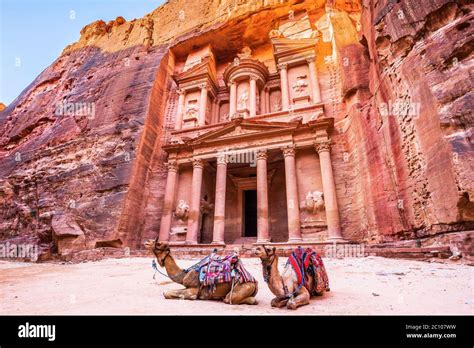 Petra Jordan Al Khazneh The Treasury In Petra The Capital Of The