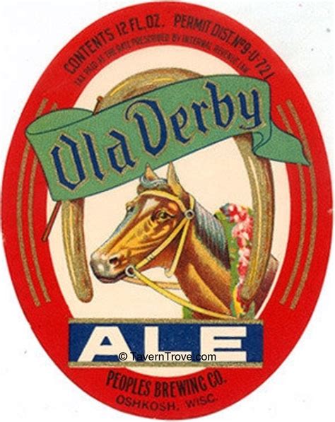 Item 49767 1933 Old Derby Ale Label Wi388 20