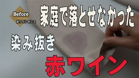 家で洗えない服に付いた赤ワインのシミ 家で染み抜きしてみたけど落ちなかった染みの染み抜き Youtube