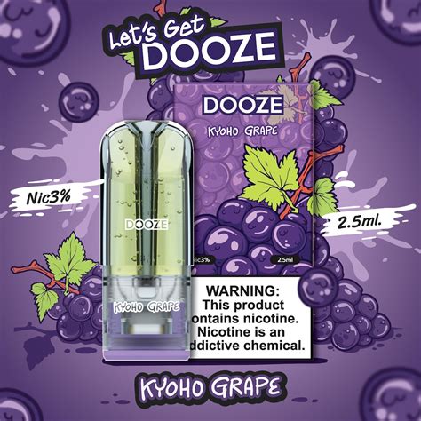 Closesystem Dooze Pod Kyoho Grape องุ่นเคียวโฮ แบบ1หัว 25ml Nic3