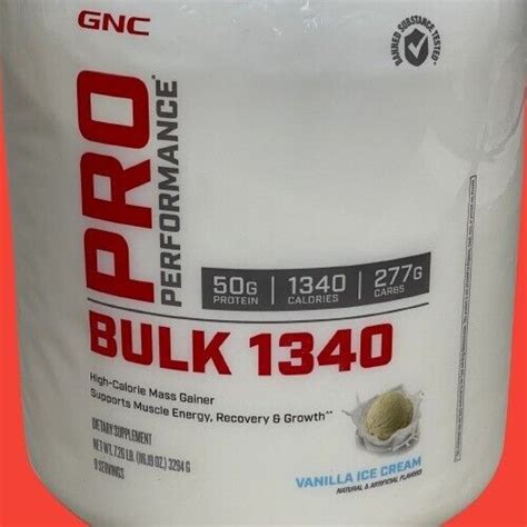 Gnc Pro Performance Bulk 1340 Mass Gainer 75lbs Vanilla Exp 0125 Sealed Ebay