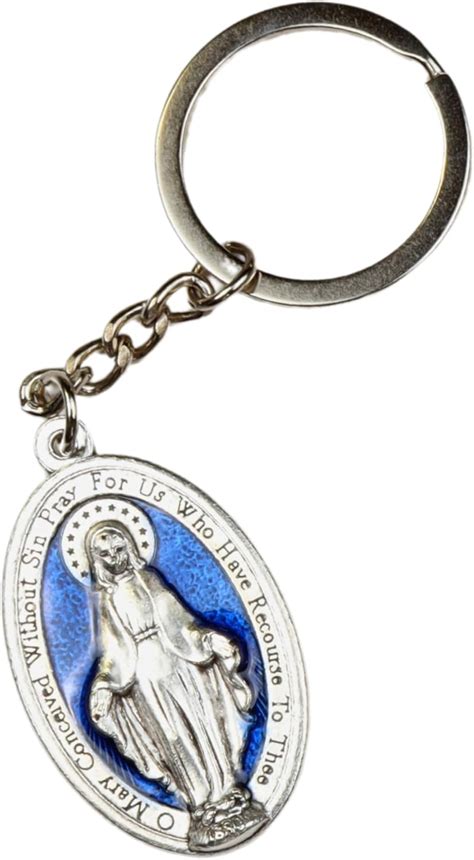 Amazon Needzo Miraculous Medal Llavero Esmaltado Accesorio De