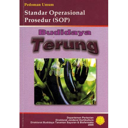 Jual Pid Pedoman Umum Standar Operasional Prosedur Sop Budidaya