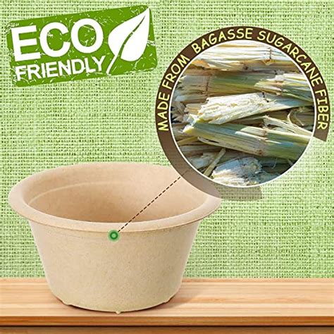 Lot De Gobelets Jetables En Fibre De Bagasse Naturelle En Fibre