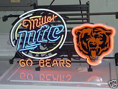 miller lite chicago bears neon sign