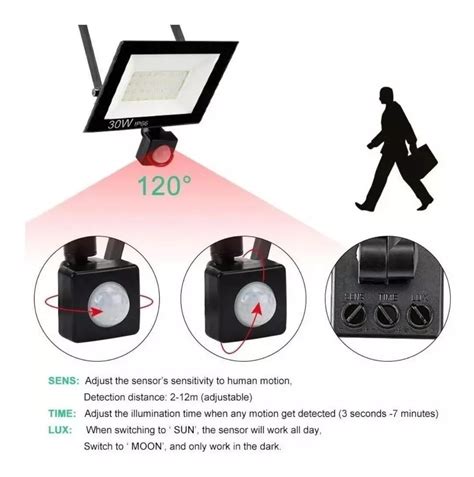 Ripley Foco Led Exterior Con Sensor Movimiento W Ip