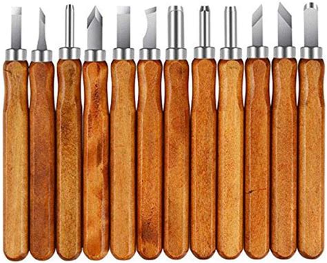 Wood Carving Knife Intsun 12 Set Sk2 Carbon Steel Wood