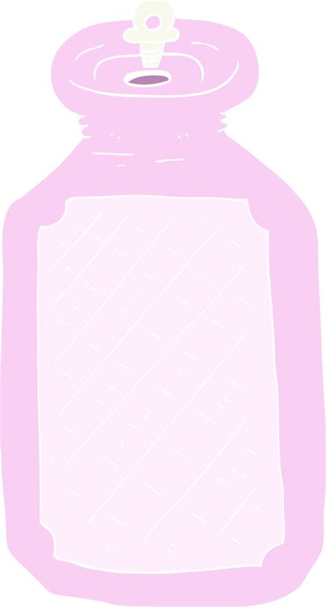Flat Color Illustration Of Hot Water Bottle Vector Art At Vecteezy