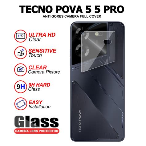 Jual Tempered Glass Tecno Pova 5 5 Pro Anti Gores Pelindung Camera Full