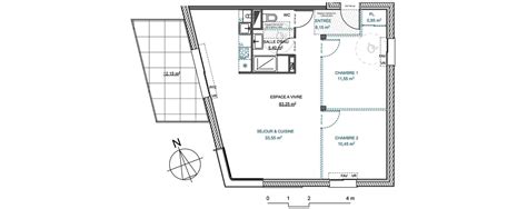 Plan Appartement T3 De 68 65 M² Neuf à Toulouse Résidence « Le Parc