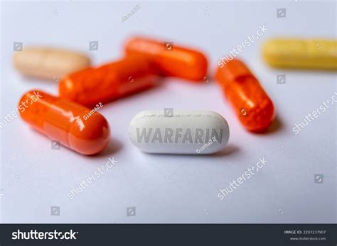 Warfarin Pill Drug Used Anticoagulant Treat Stock Photo