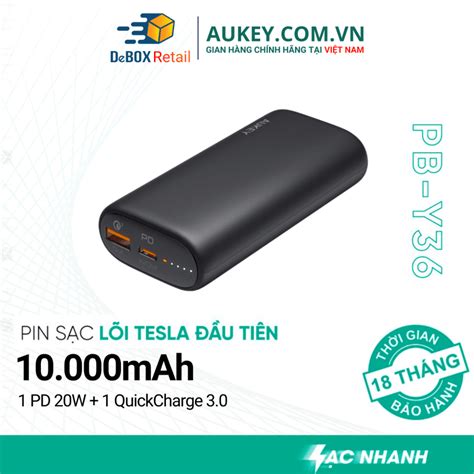 Aukey Pb Y Pin D Ph Ng Mah L I Pin Tesla S C Nhanh Qc V