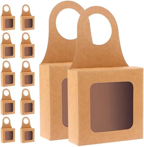 Amazon Amosfun Pcs Wine Bottle Box With Window Kraft Paper