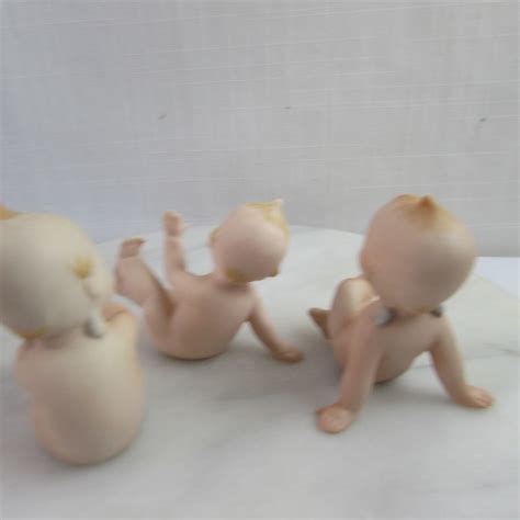 3 Lefton Porcelain Bisque Kewpie Dolls Vintage Made In Japan Etsy