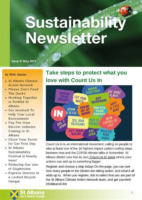 Sustainability Newsletters St Albans City And District Council