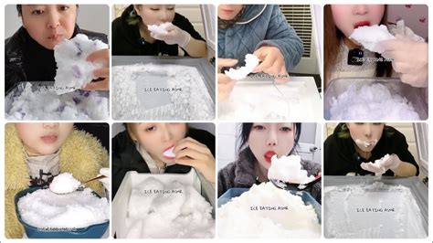 Asmr Freezer Frost Eating Powdery Ice Eating Ice Mukbang Buz