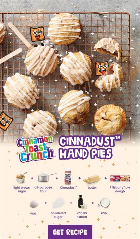 Cinnadust™ Hand Pies | Cinnamon Toast Crunch | Recipe | Recipes, Crunch ...