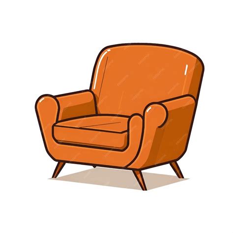 Premium Vector Brown Color Sofa Armchair Vector Illustration