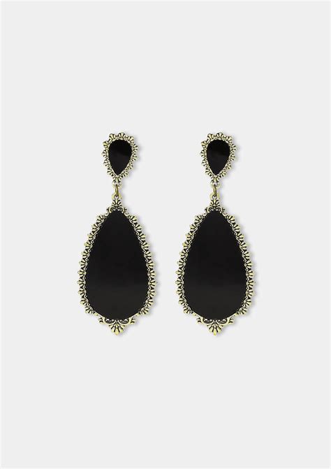 Ole Ole Flamenco Earrings Granada Black Spanish Earrings