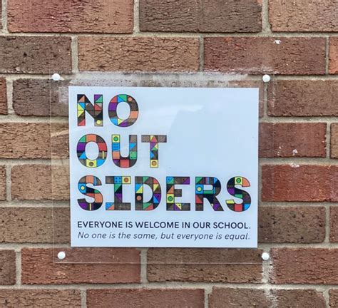 No Outsiders Plaque