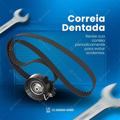 Oficina Mecânica Correia Dentada Social Media PSD Editável download