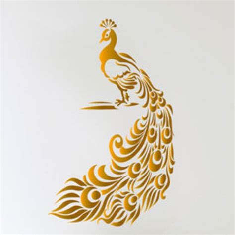 Peacock Golden Wall Sticker Birds Decal Art Livingroom Vinyl Mural Graphics Hall Ebay