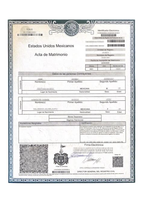 Acta De Matrimonio Pdf