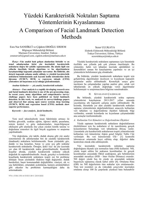 Pdf A Comparison Of Facial Landmark Detection Methods