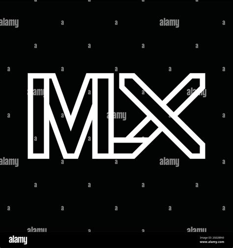 Mx Logo Monogram With Pillar Shape White Background Design Template Stock Vector Image And Art Alamy