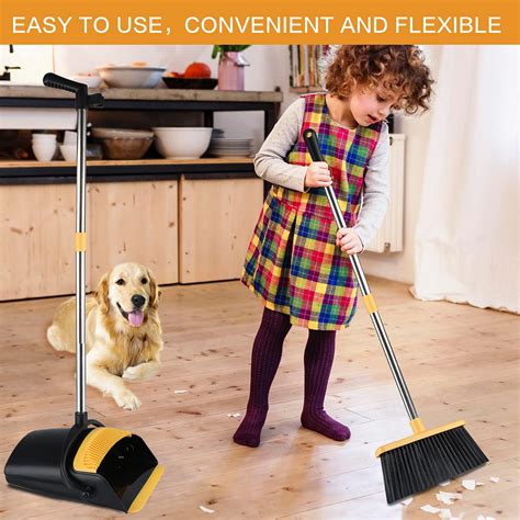 Broom And Dustpan Set For Home Tiumso Dust Pan And Broom Comb Broom