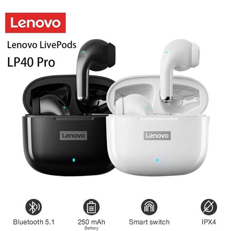 Lenovo Lp40 Pro รุ่นใหม่ หูฟังไร้สาย Tws Earphones หูฟังบลูทูธ Shopee