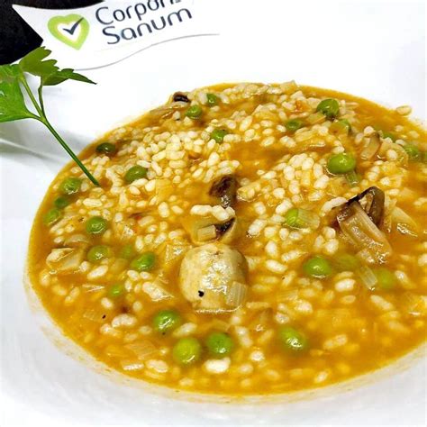 Arroz Caldoso Con Puerro Y Setas Corporis Sanum