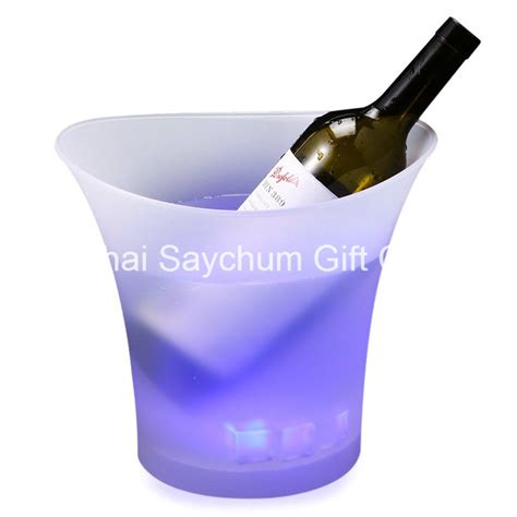 Custom Logo Led Changeable Ice Bucket Wine Beverage Drinks Beer Ice