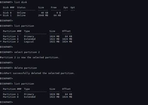 Create Disk Partitions In Windows Using Diskpart Command