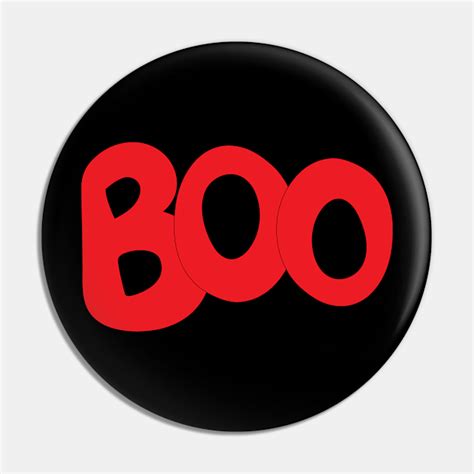 Boo Text Art In Red Bubble Letters Boo Text Art Halloween Pin