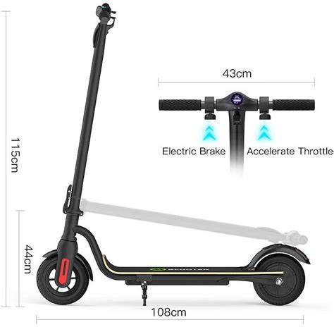 Megawheel S10 Folding Electric Scooter 250w Motor Black