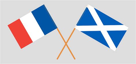 Crossed Flags Of France And Scotland Stock Illustration - Download ...