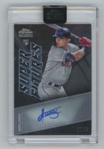 Andres Gimenez Topps Chrome Black Rc Auto Sfa Ag Cleveland