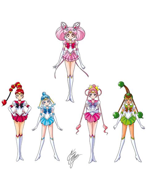 Eternal Sailor Chibi Moon and Sailor Quartet | Sailor chibi moon ...