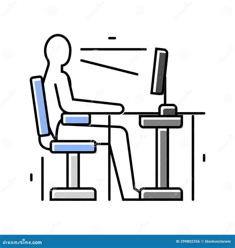 Ergonomics Principles Mechanical Engineer Color Icon Vector